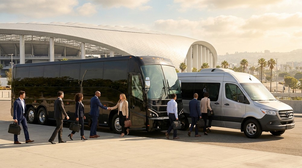 EZ Vans charter van and mini bus fleet in Southern California
